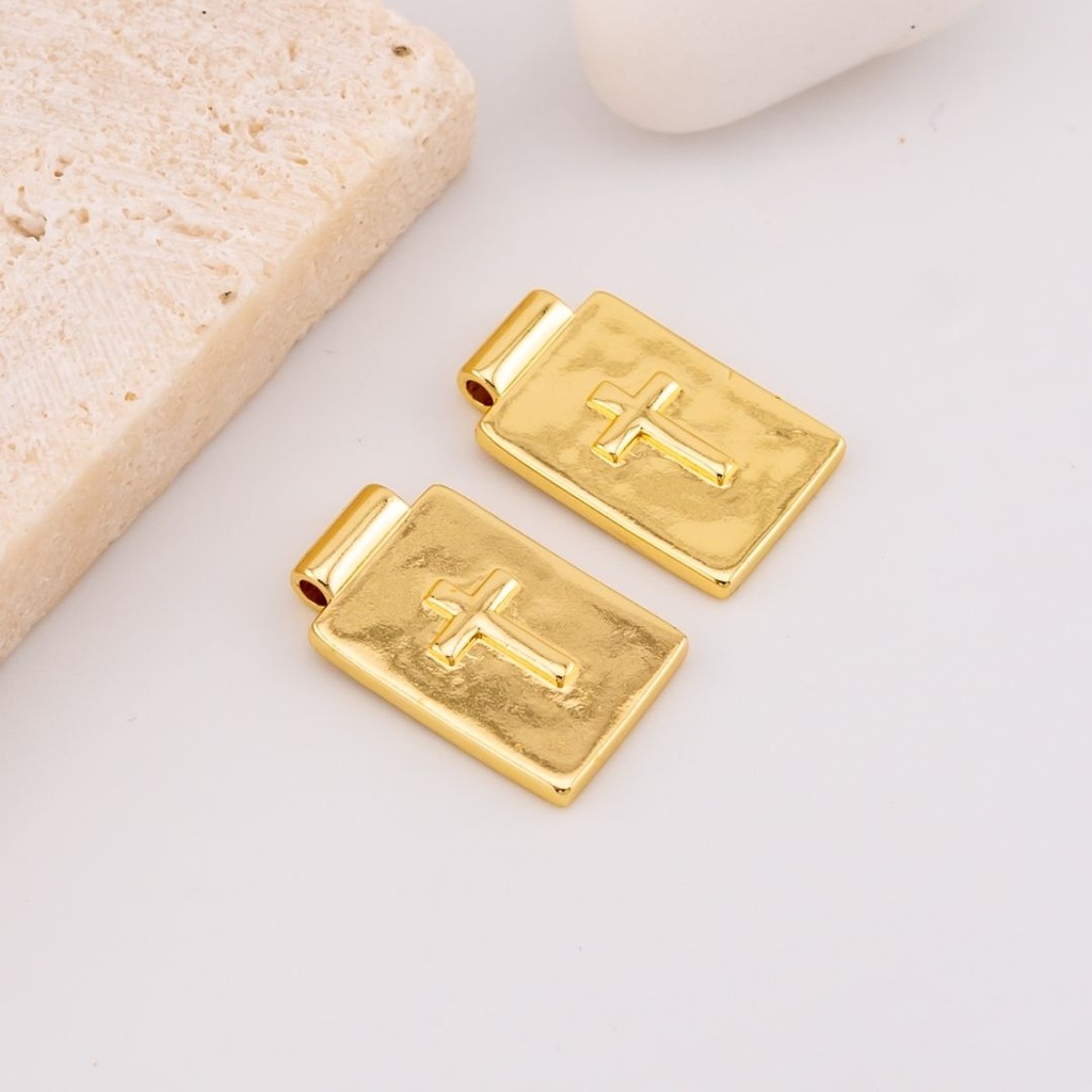  Dije tipo medalla baño 18k