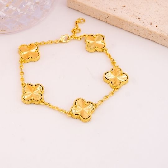 Pulsera de trebol 18k