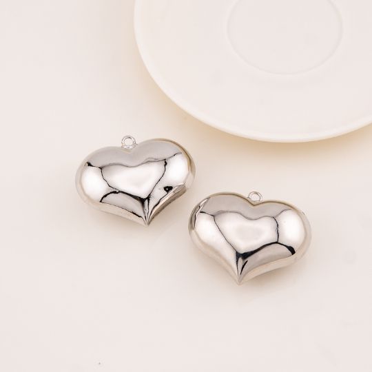 Dije corazon chunky baño 18k
