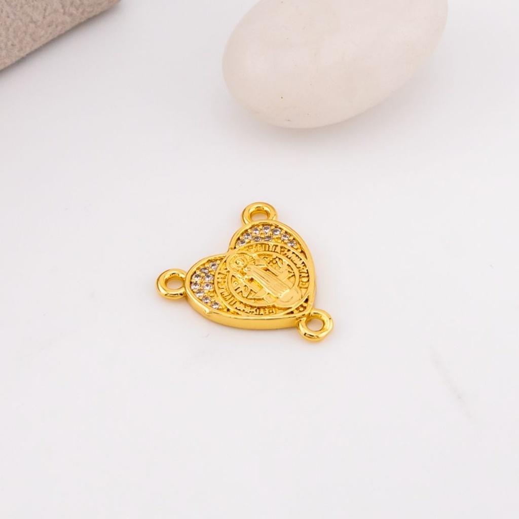  Dije centro de rosario micropave y baño 18k