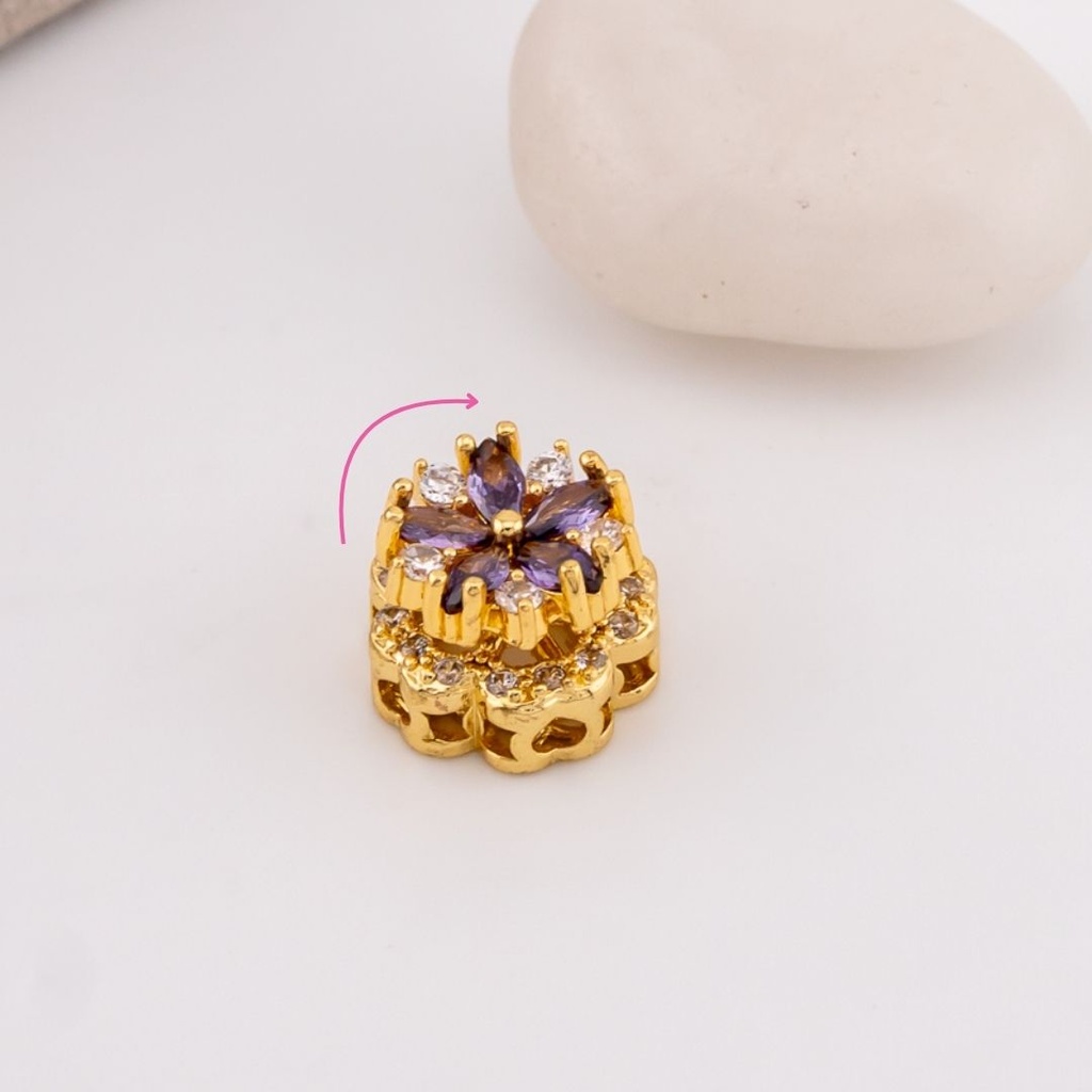 separador con flor giratoria anti estres micropave y baño 18k