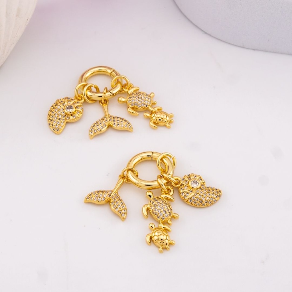 Dije de verano con zirconias baño 18k