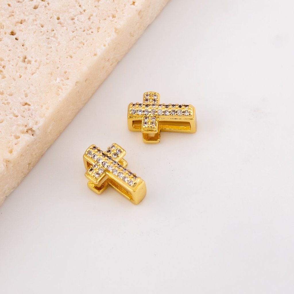 Separador cruz con micropave baño 18k