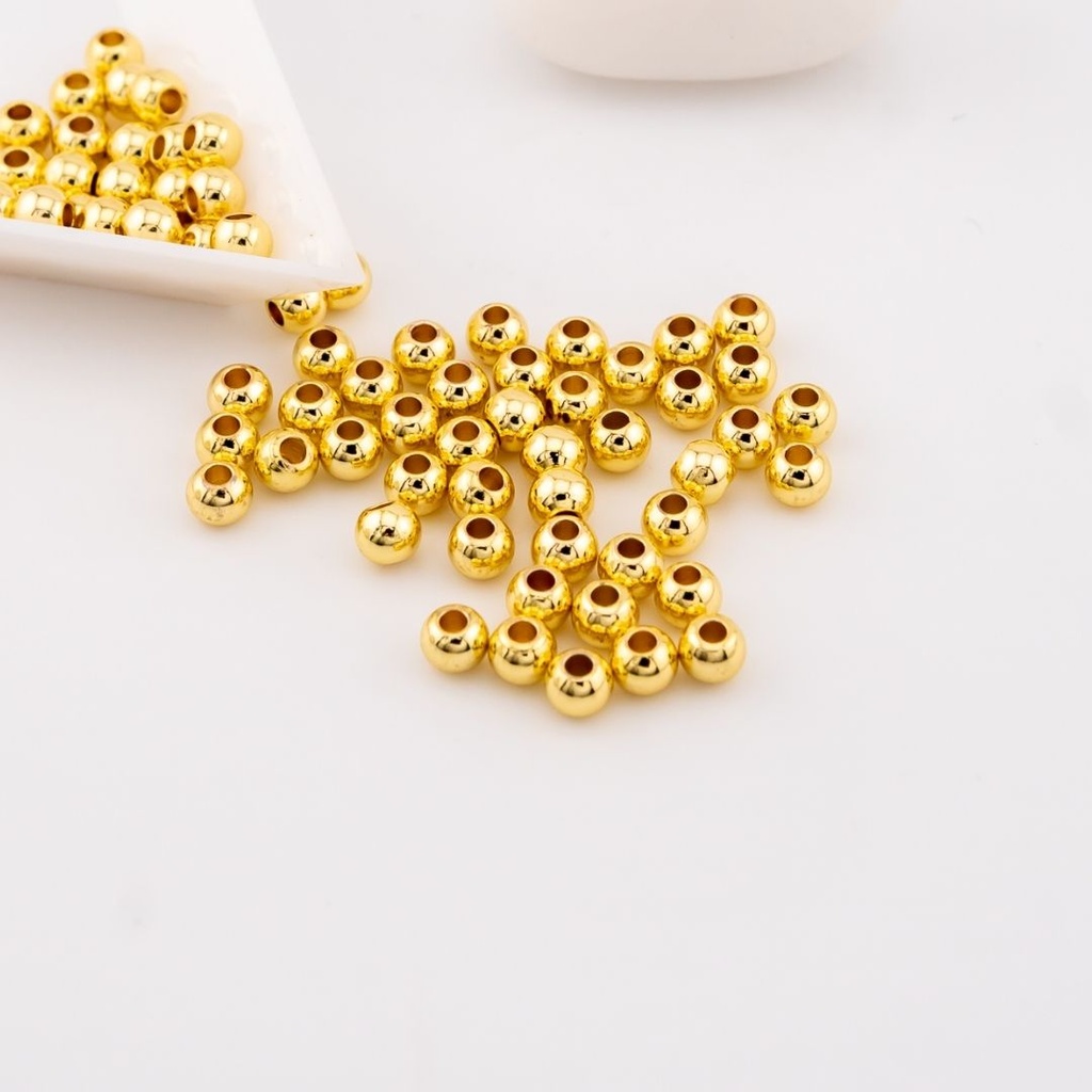 SEPARADOR DE BOLITA EN BAÑO 18K 4MM