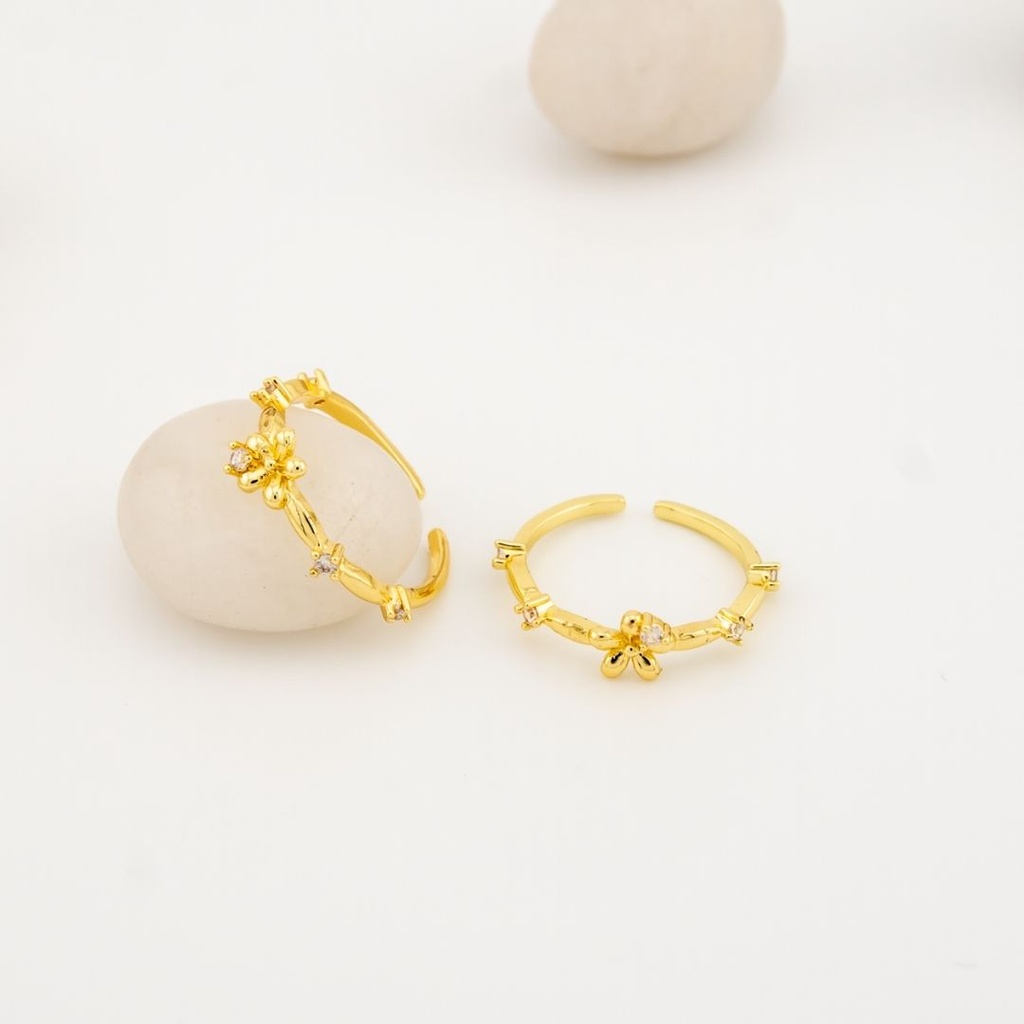Anillo ajustable  baño 18k