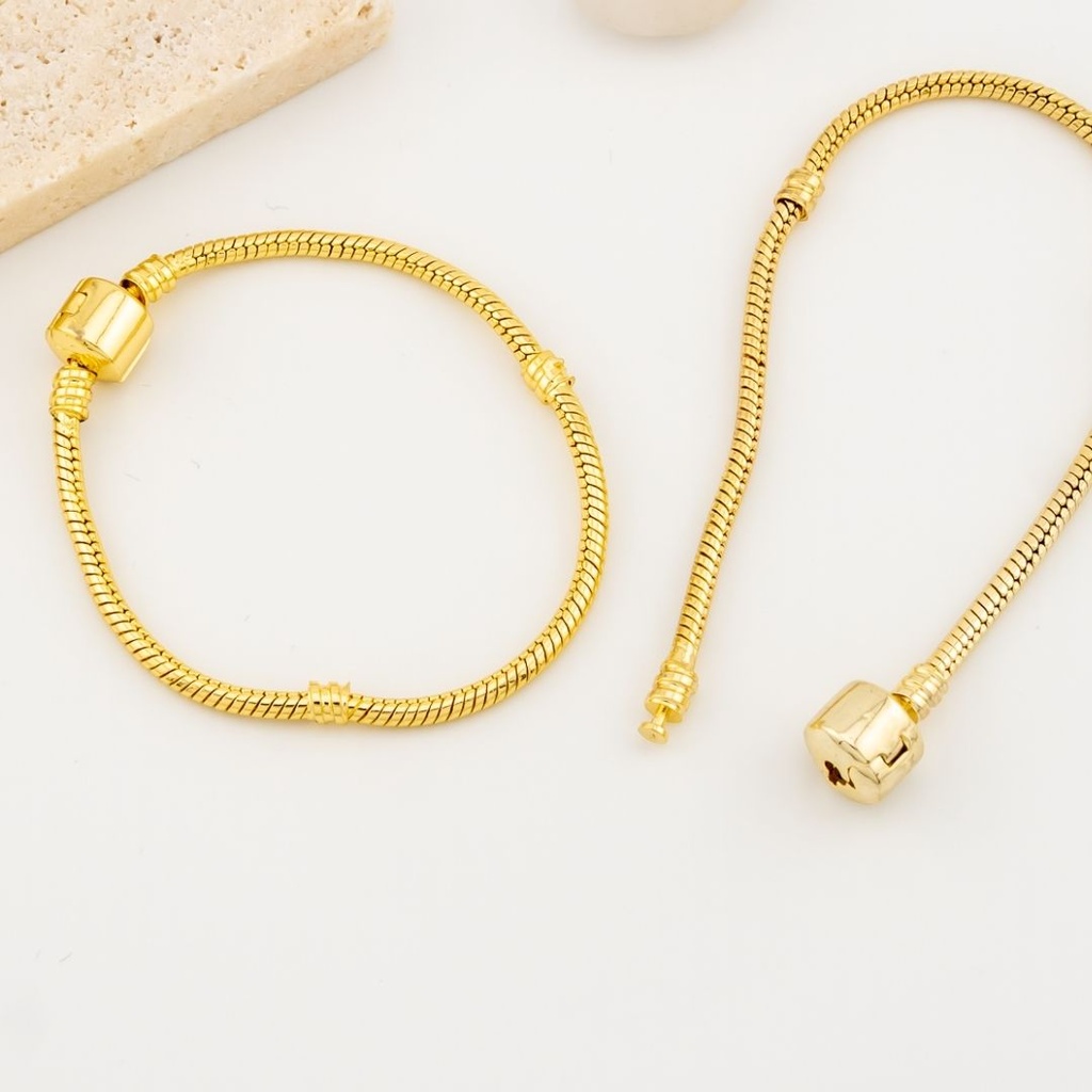 Pulsera esilo pandora baño 18k 