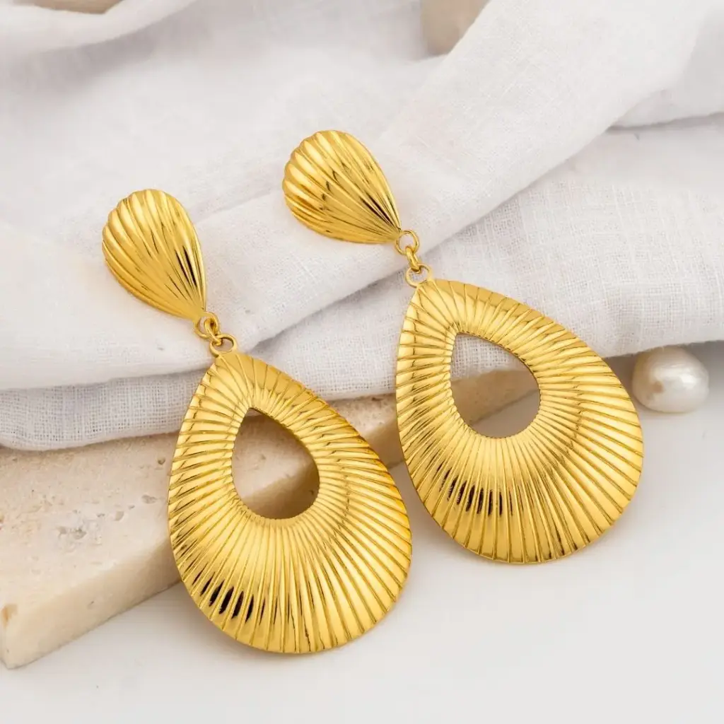 Aretes colgantes acero inoxidable