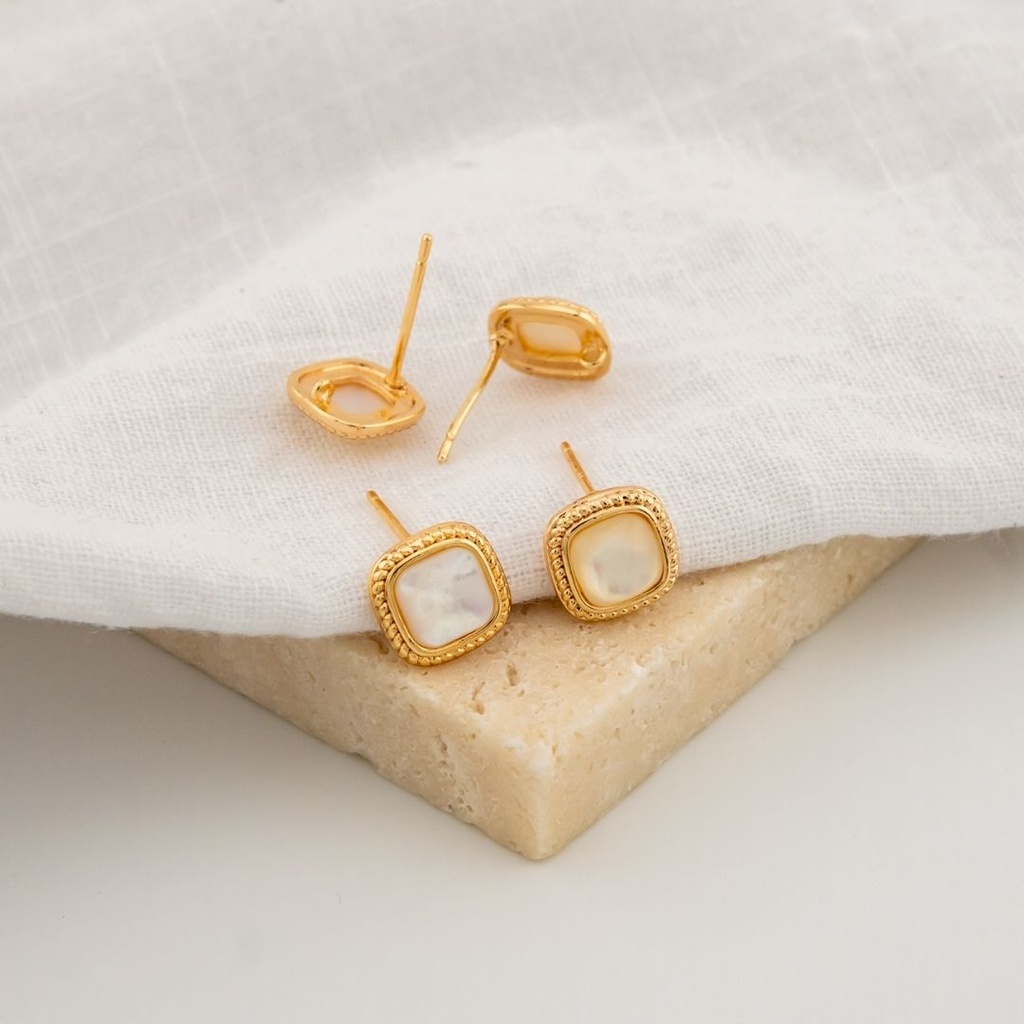  Patentes madre perla en micropave goldfilled