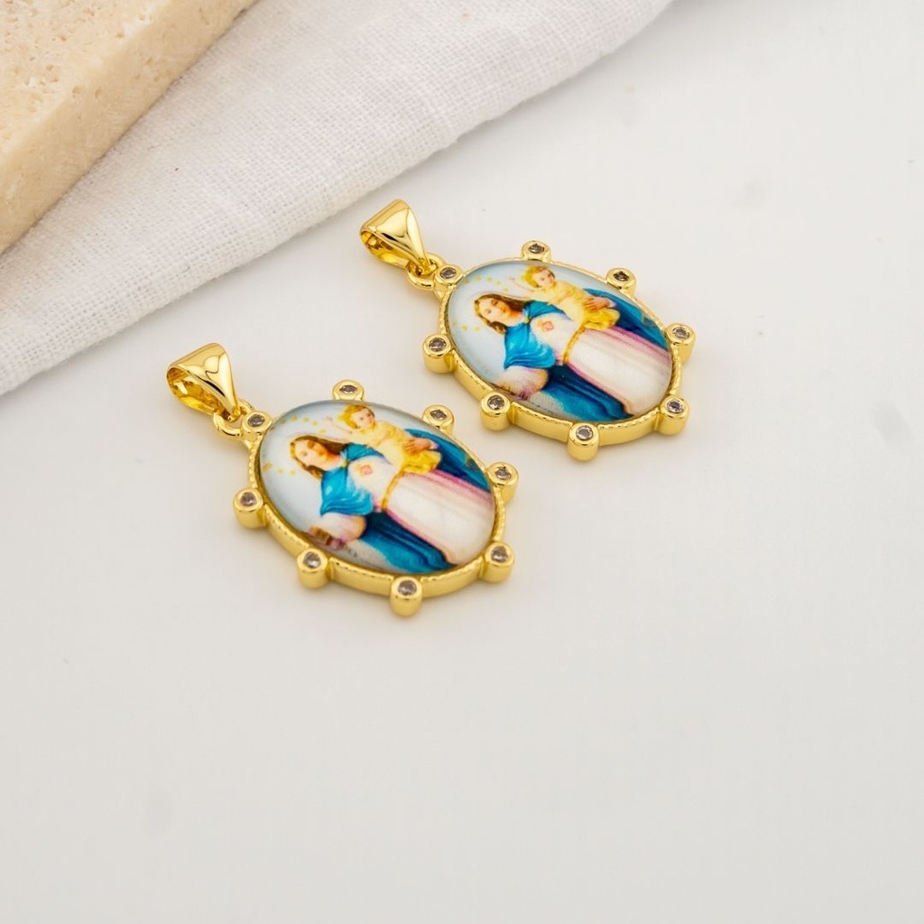 Dije religioso baño 18k