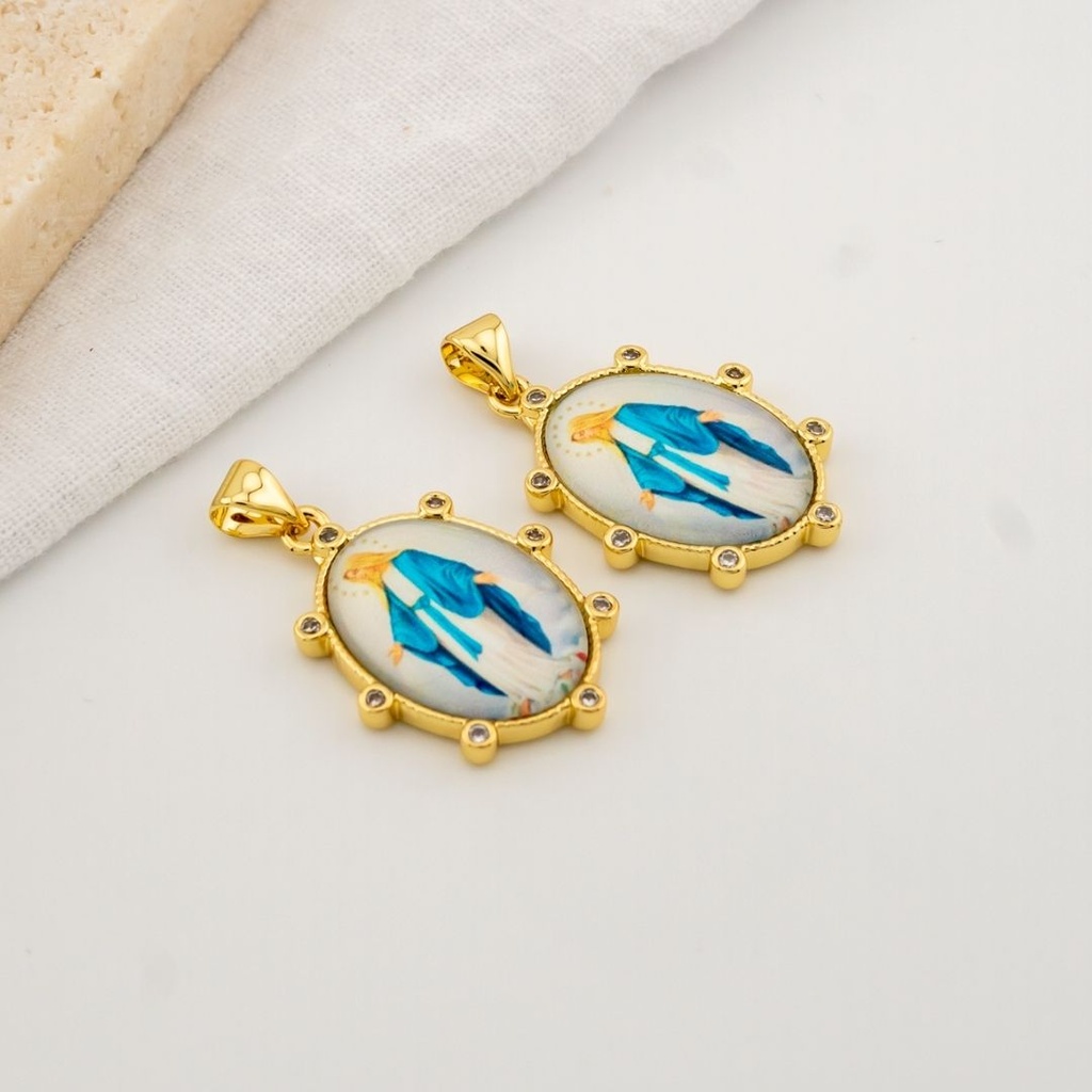 Dije religioso baño 18k