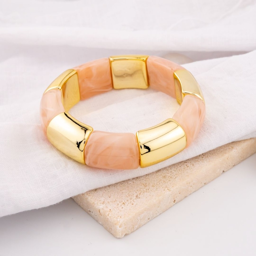 Pulsera elastica en tendencia baño 18k