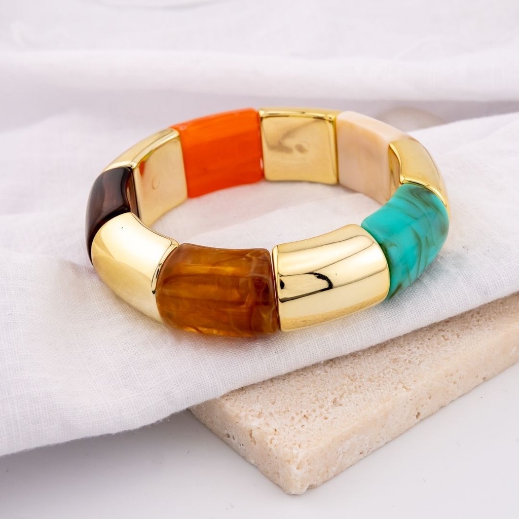 Pulsera elastica en tendencia baño 18k