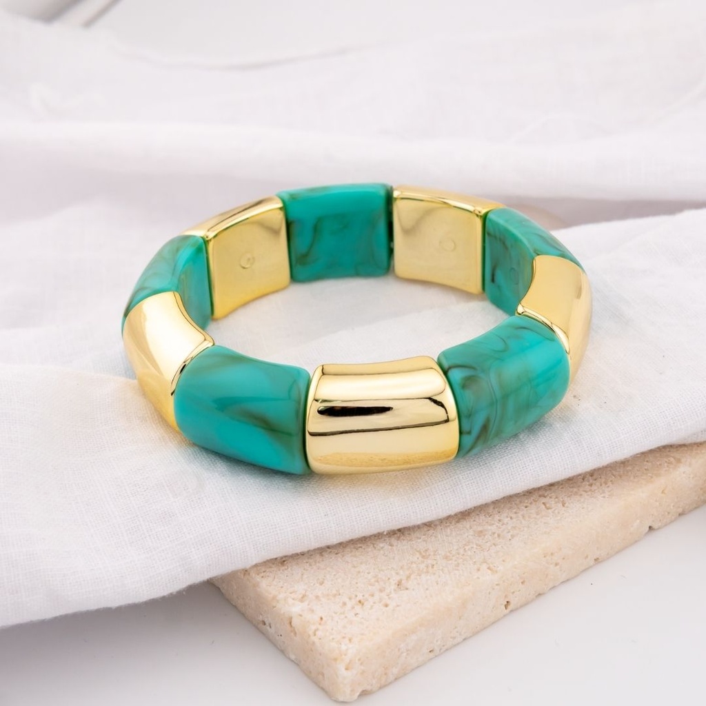 Pulsera elastica en tendencia baño 18k