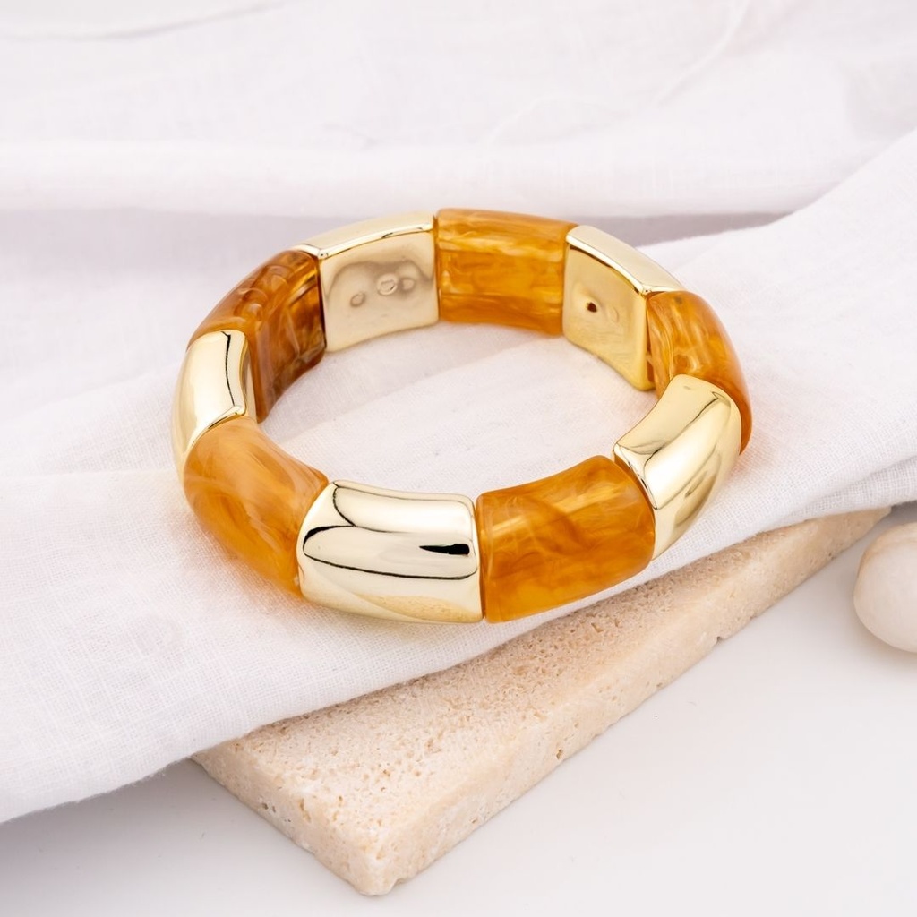 Pulsera elastica en tendencia baño 18k