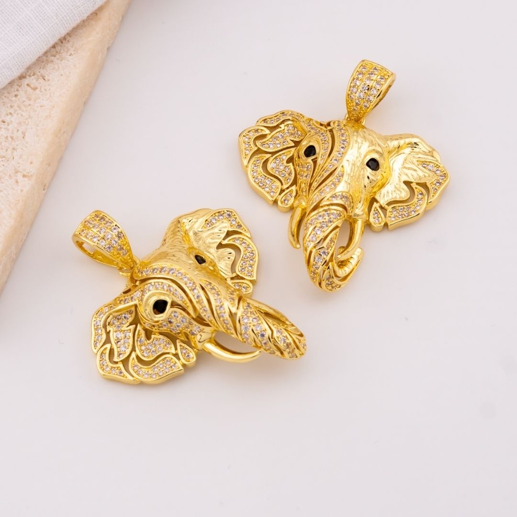 Dije ELEFANTE micropave y baño 18k