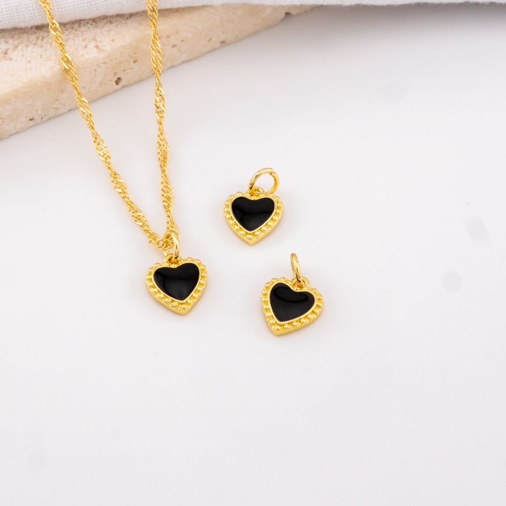 Dije corazon baño 18k