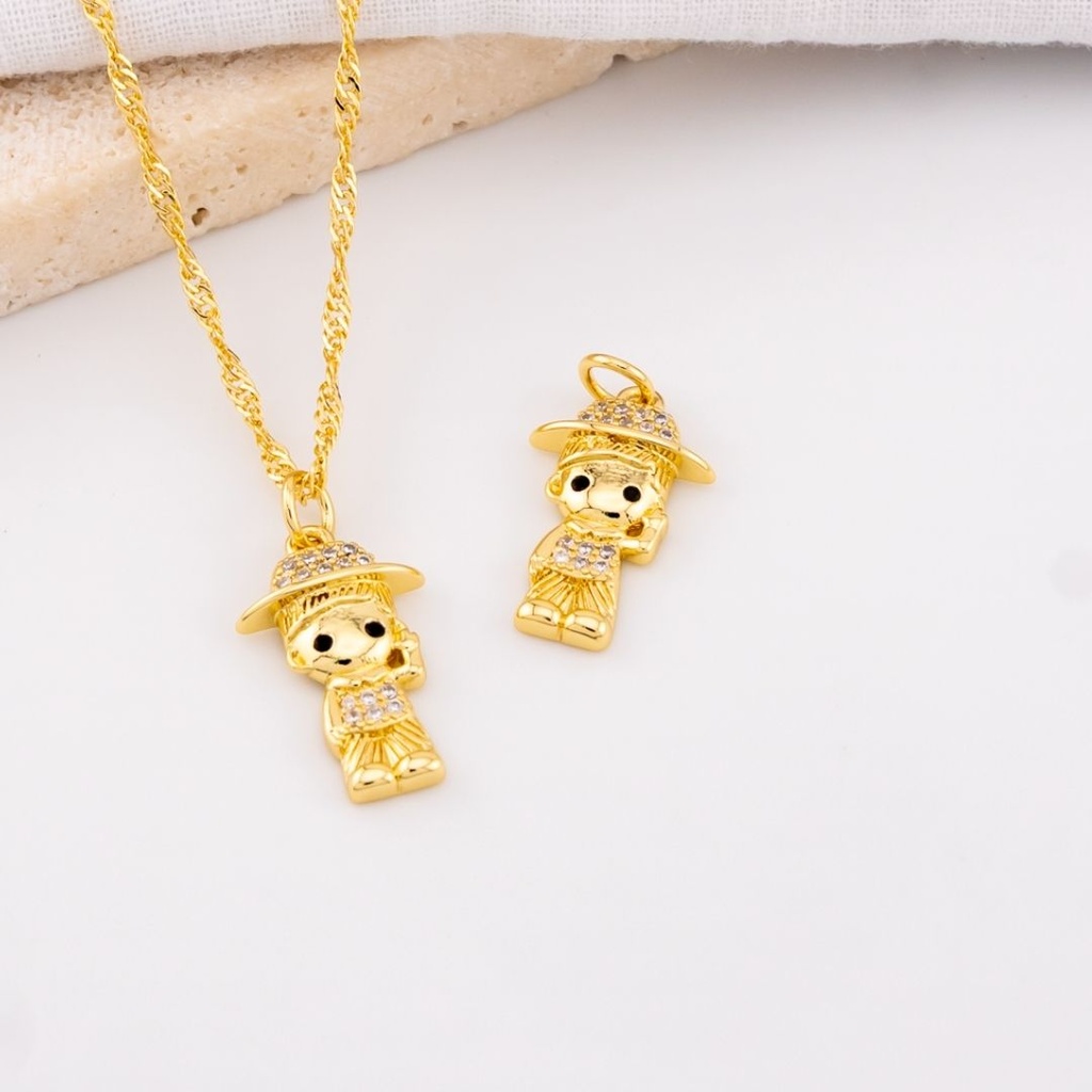 Dije micropave niño catracho  baño 18k