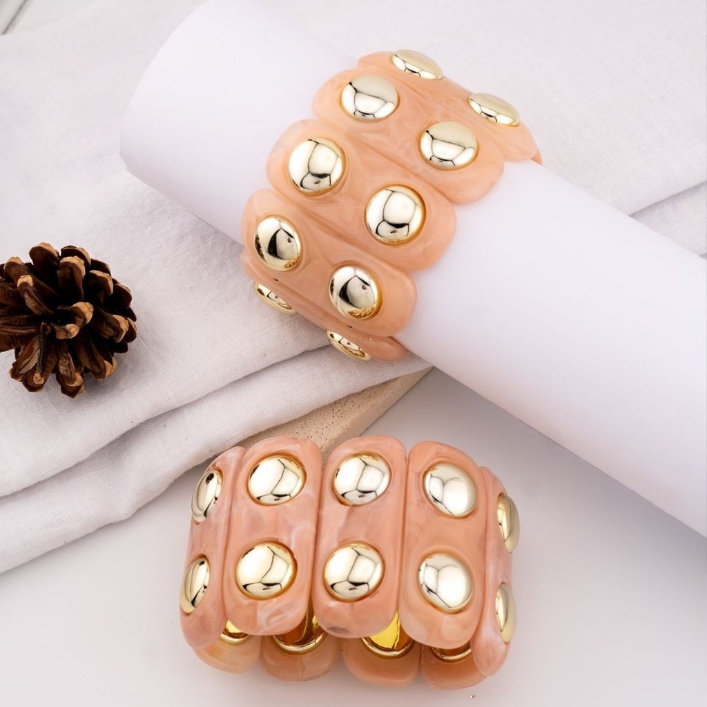 Pulsera elastica  baño 18k