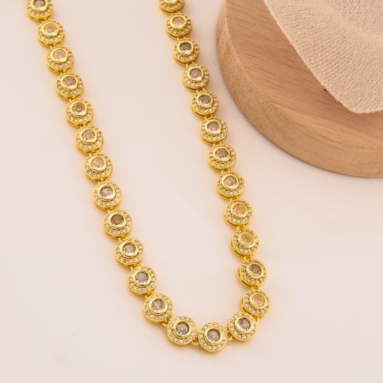 Collar con zirconias baño 18k