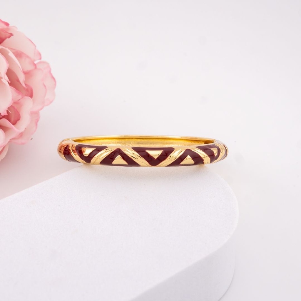 Brazalete esmaltado baño 18k