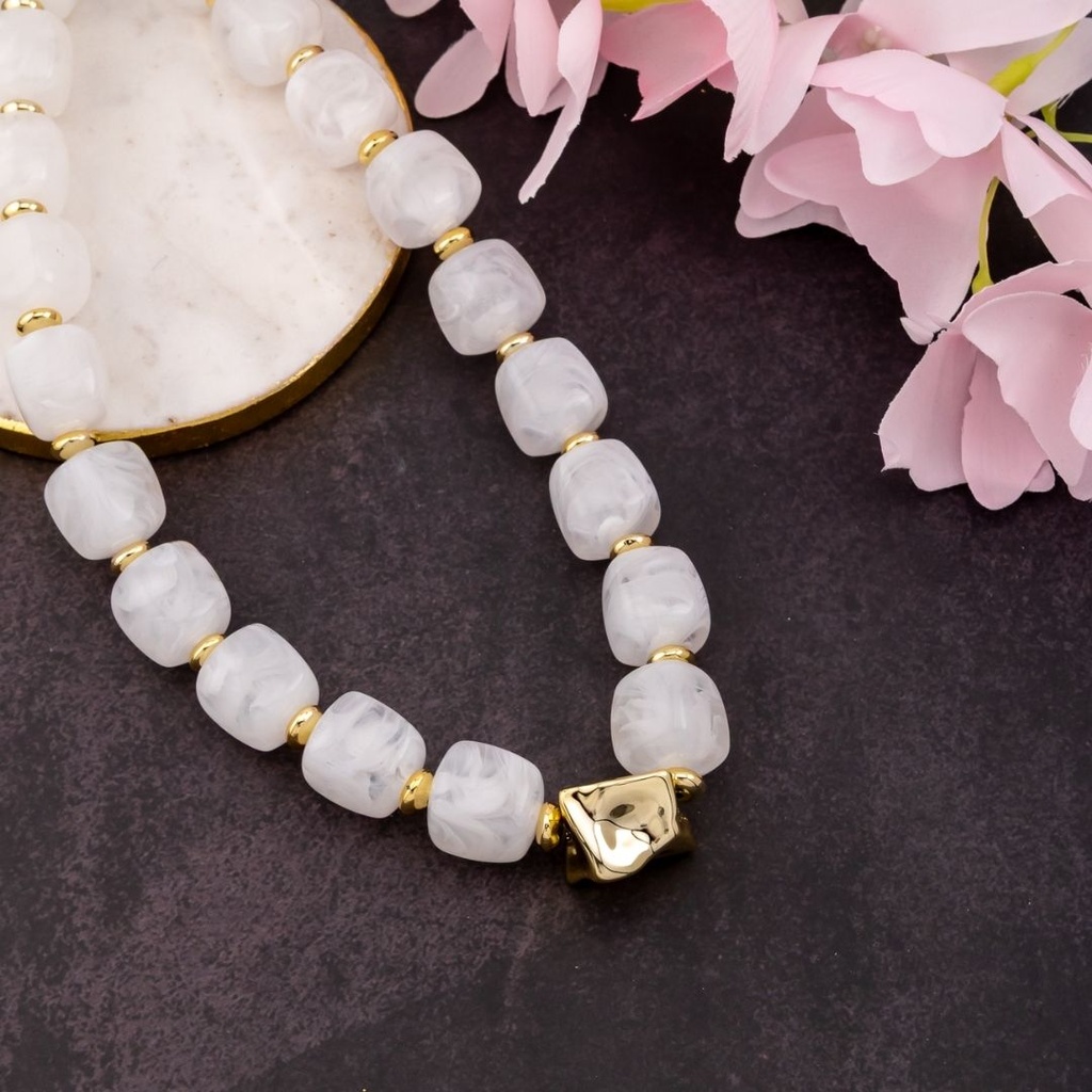 Collar CHUNKY acrilico baño 18k