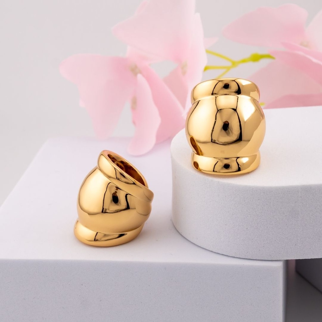 Anillo solido baño 18k