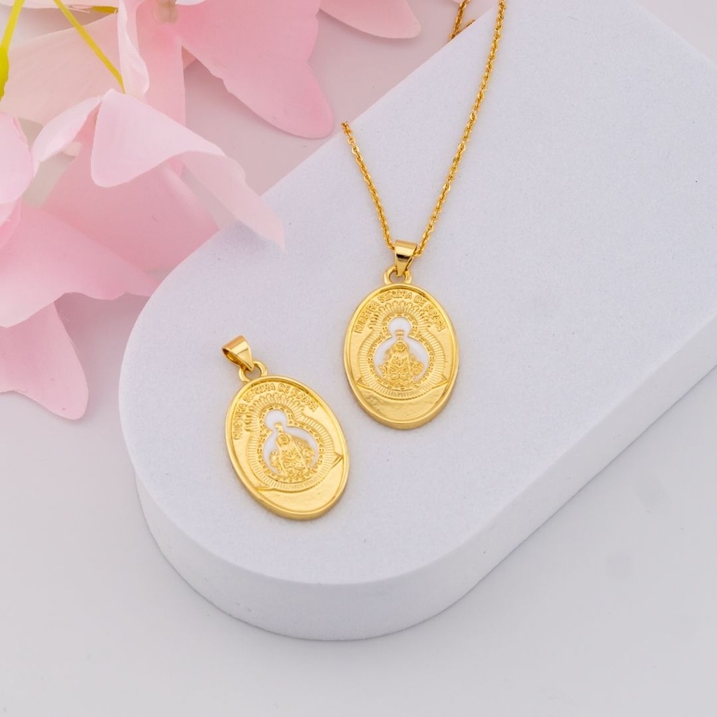 Dije Virgen de Suyapa baño 18k