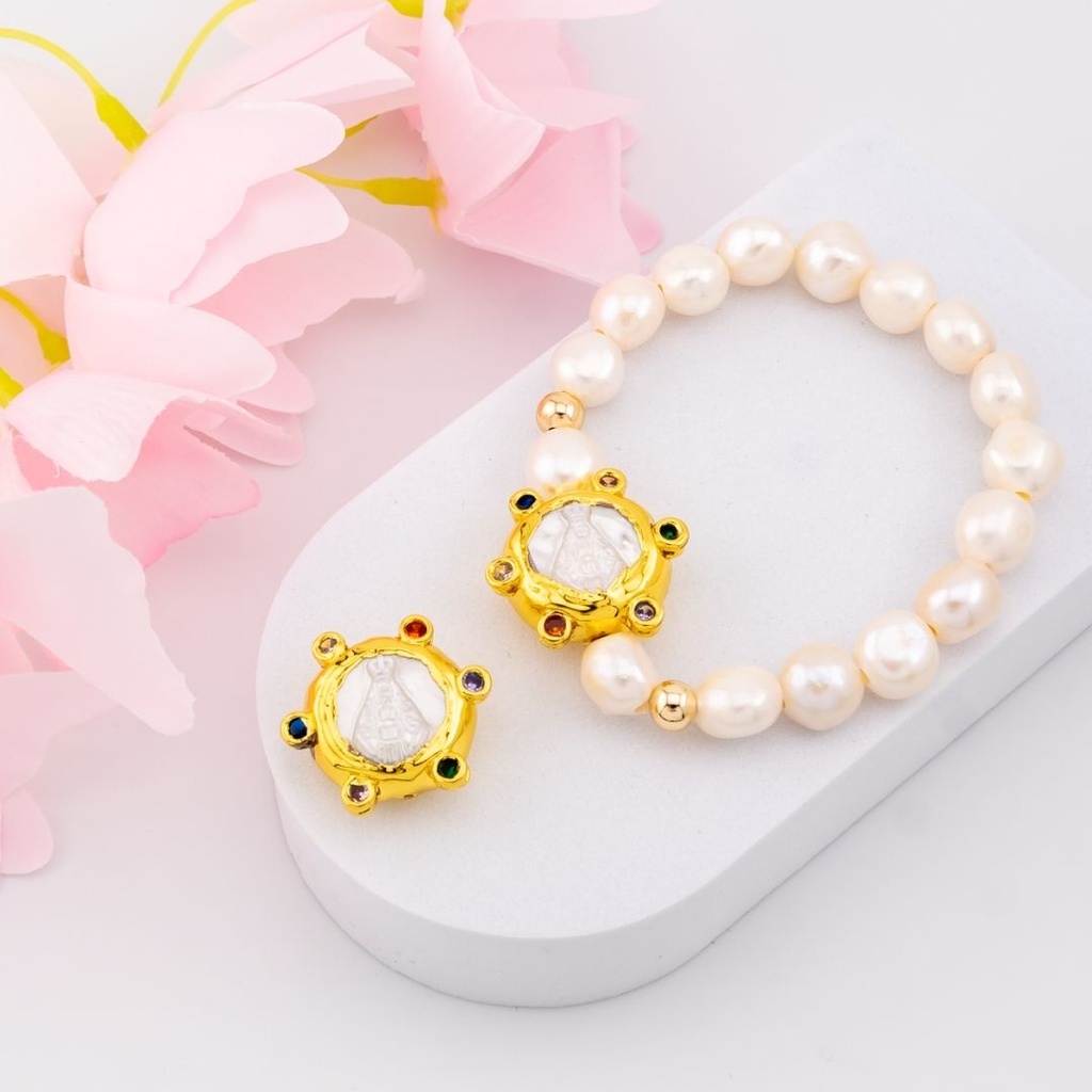 Separador VIRGEN SUYAPA engastado en goldfilled