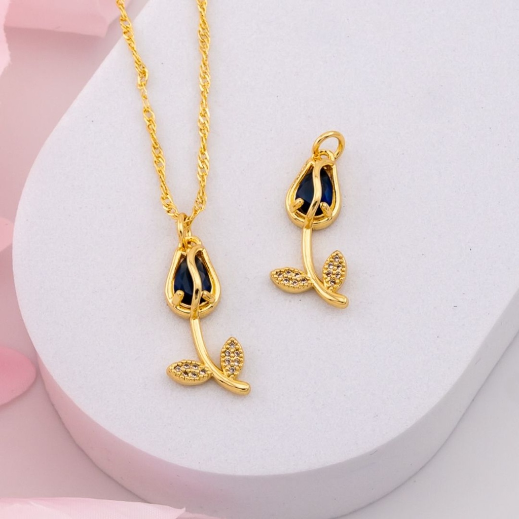 Dije tulipan baño 18k