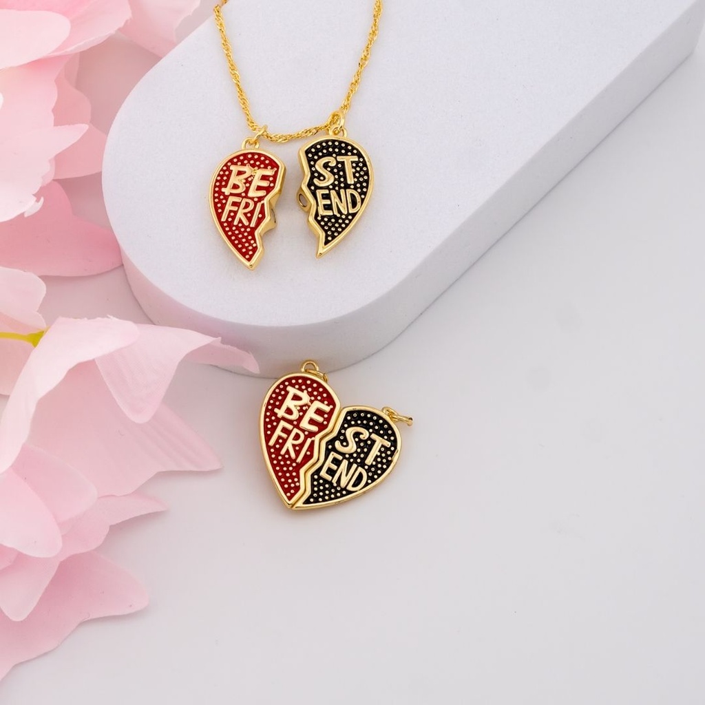 Set de dijes BEST FRIENDS esmaltado baño 18k