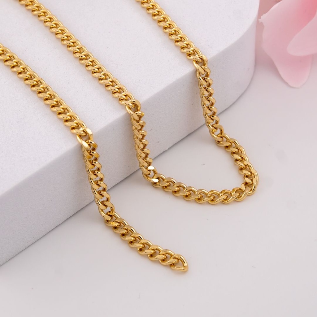 Cadena por yarda acero con baño 18k