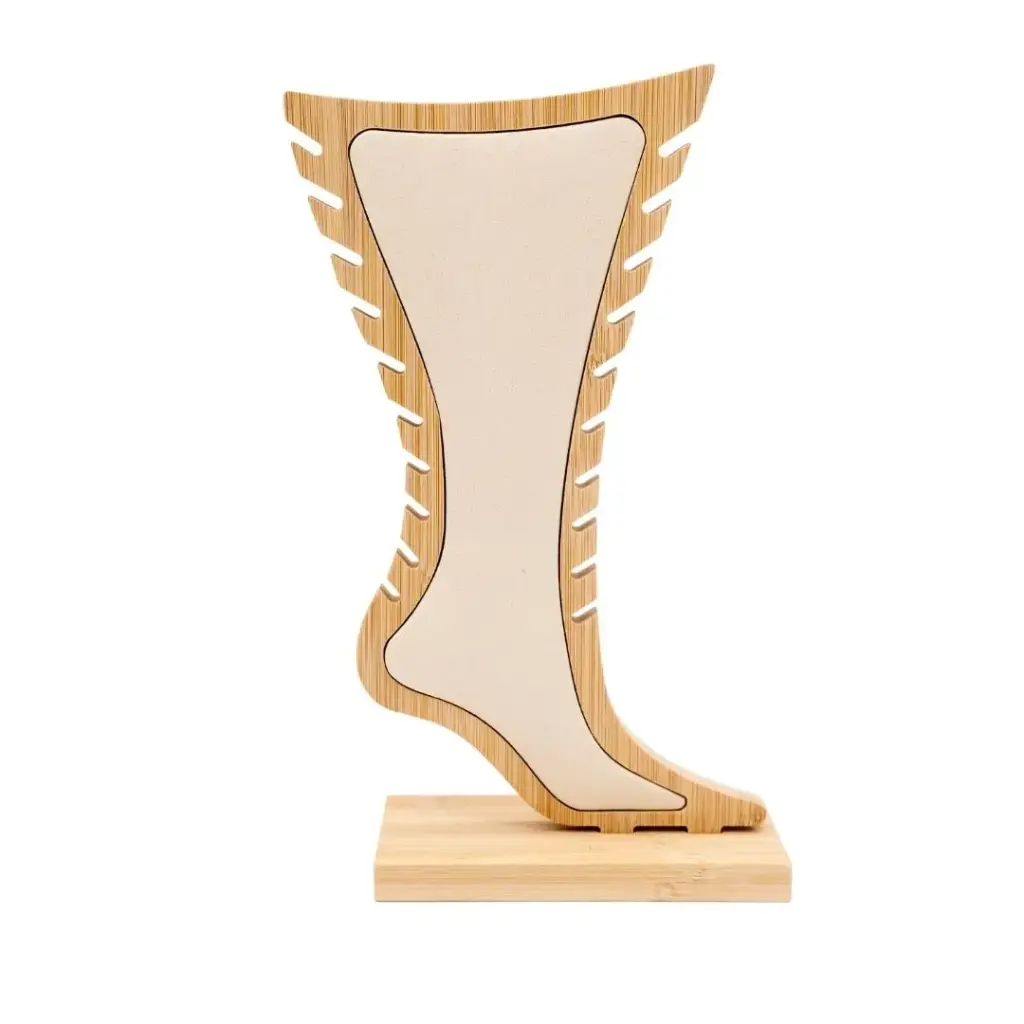 Exhibidor en madera  para tobilleras 28.5 X 14.5 CM