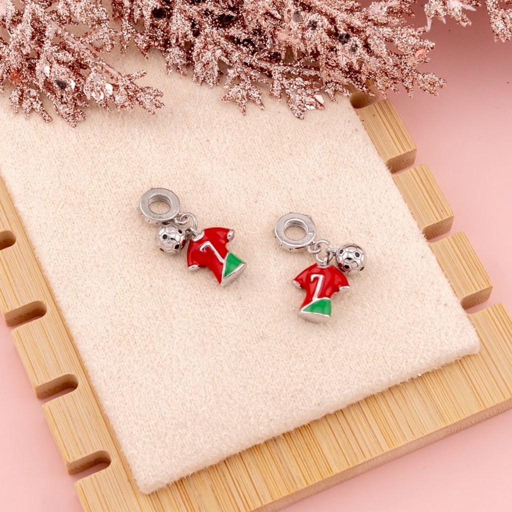 Charm futbol CR7 baño 18k