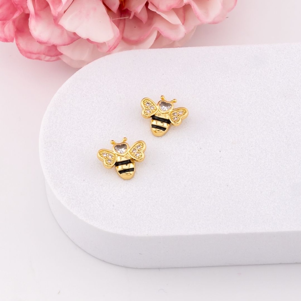 Separador abejita con zirconias baño 18k