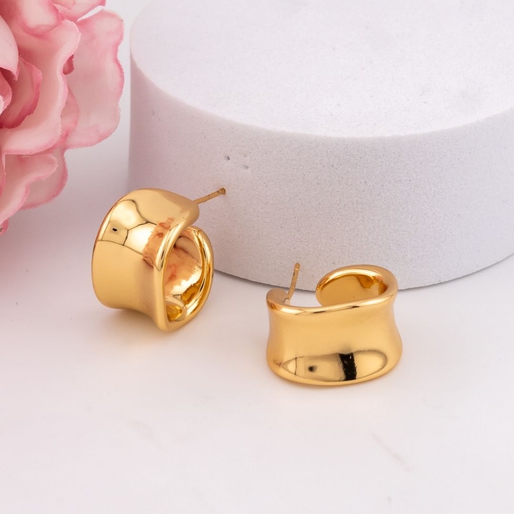 Argollas solidos baño 18k