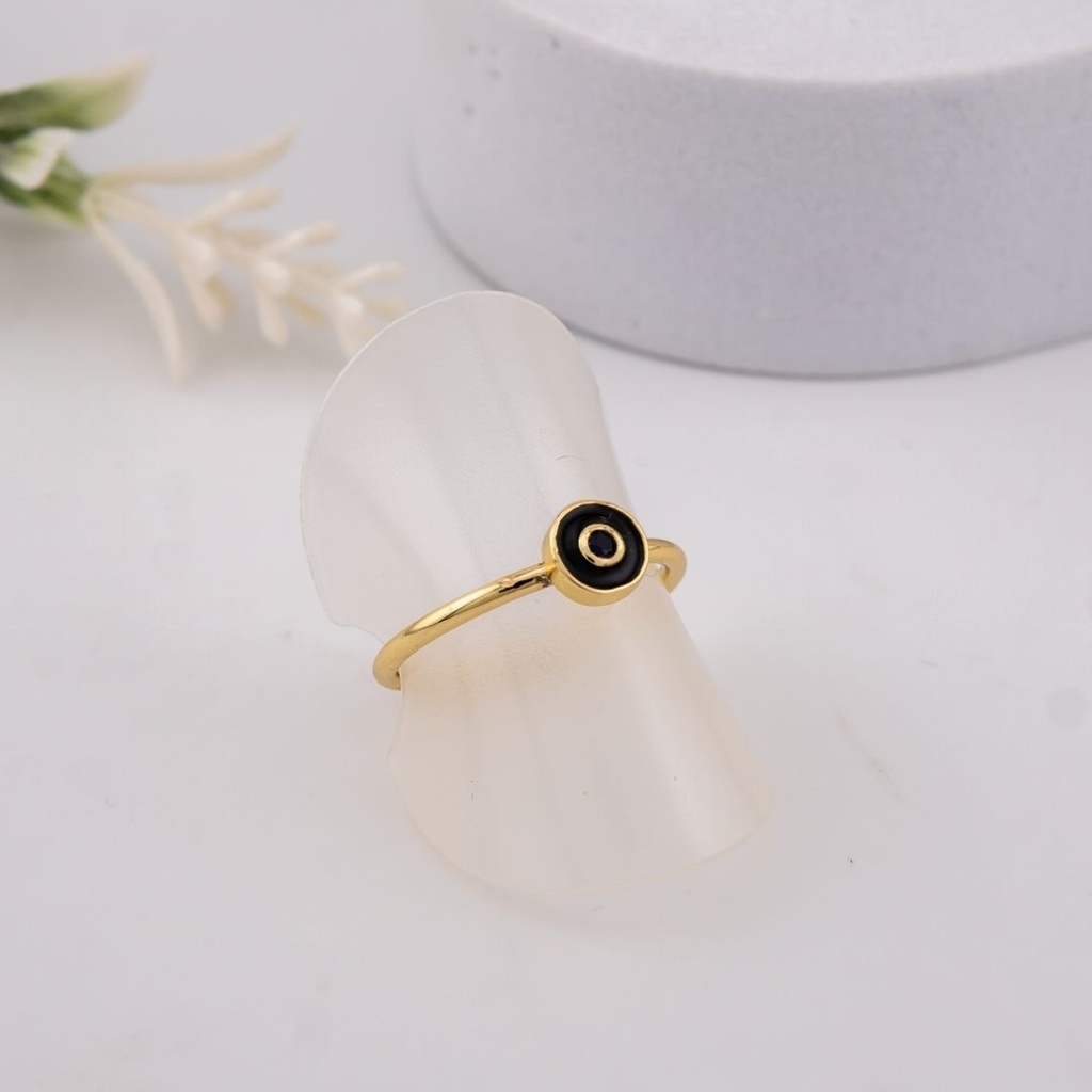 Anillo de ojo turco ajustable baño 18k
