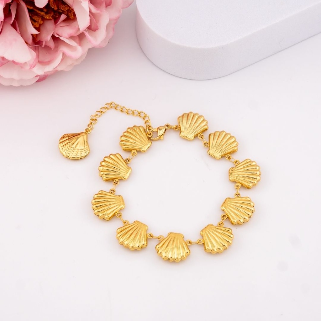 Pulsera de almejas en acero ixodiable