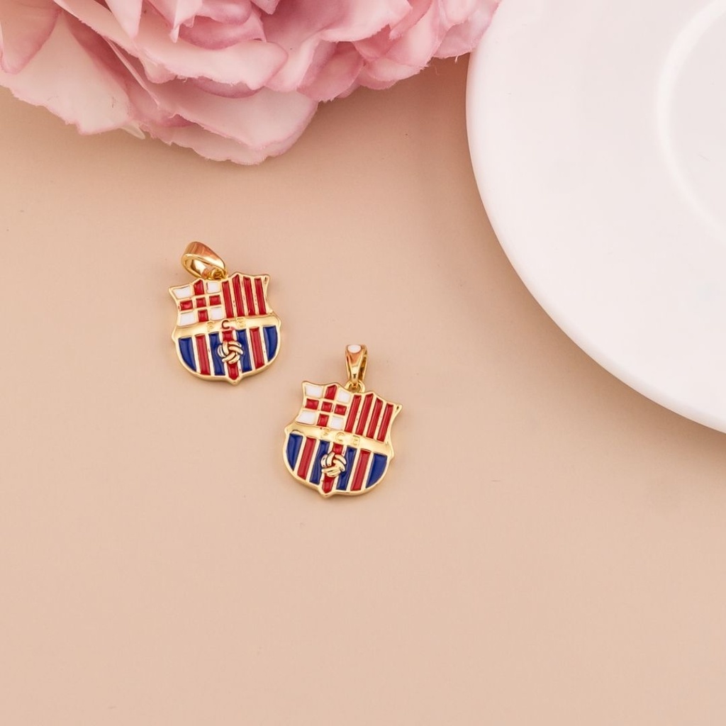 Dije de Barcelona esmaltado baño 18k