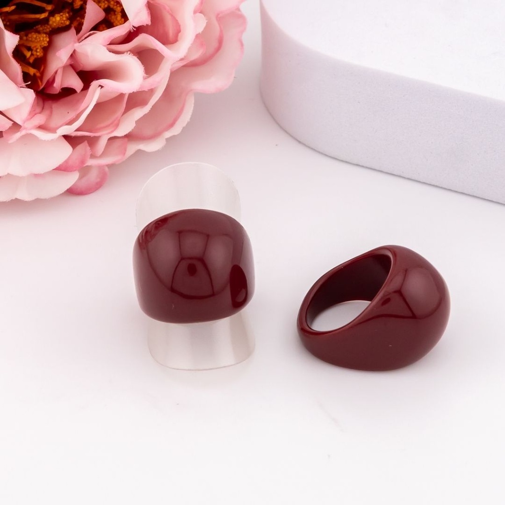 Anillo acrilico vino