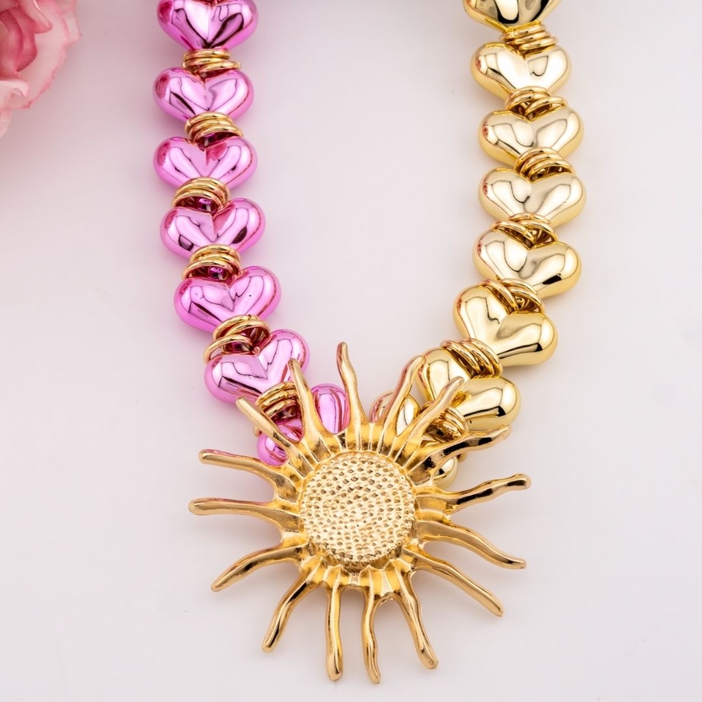 Collar de sol baño 18k