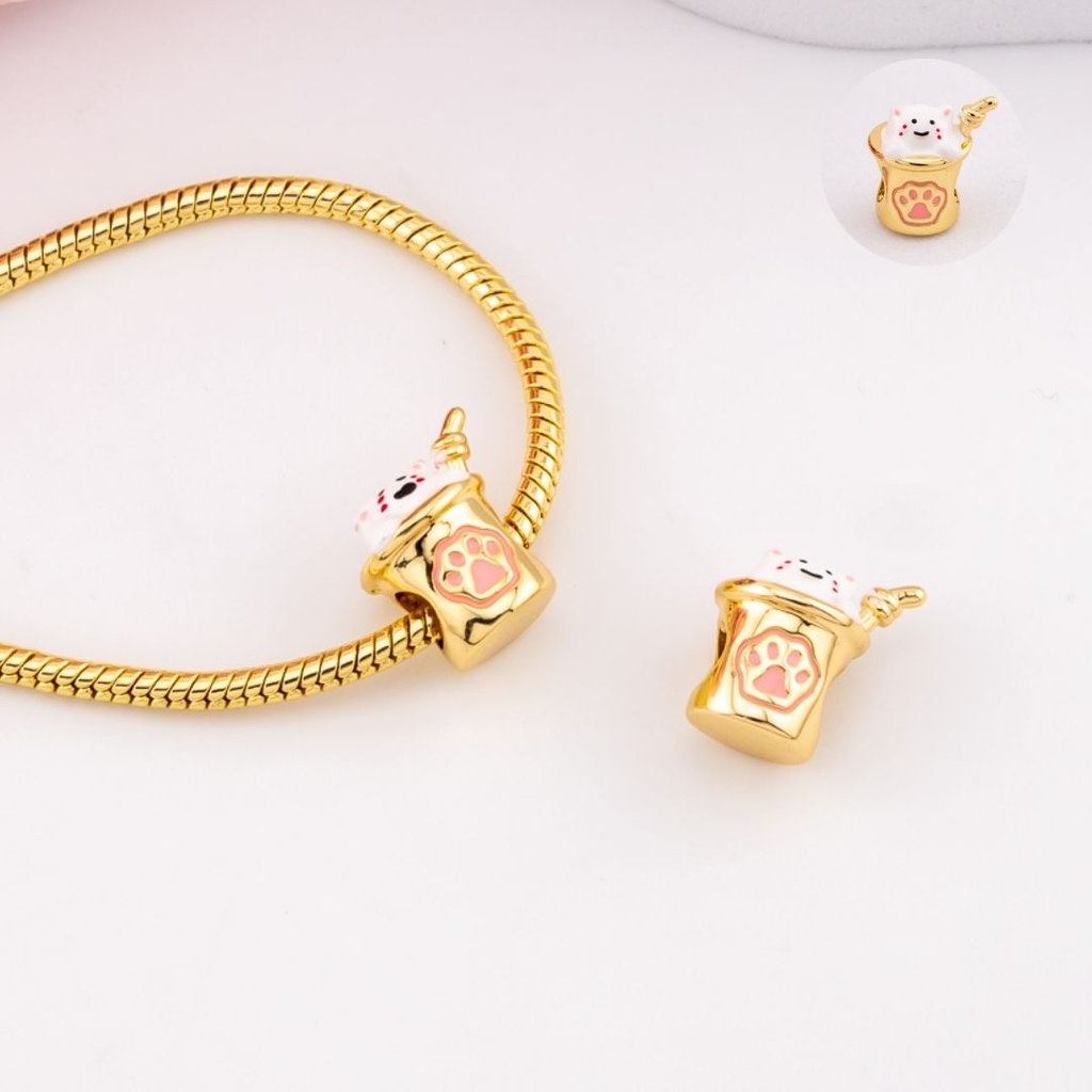 Charm de gatito baño 18k