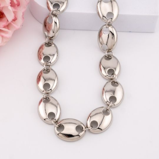 Collar chunky baño 18k plateado