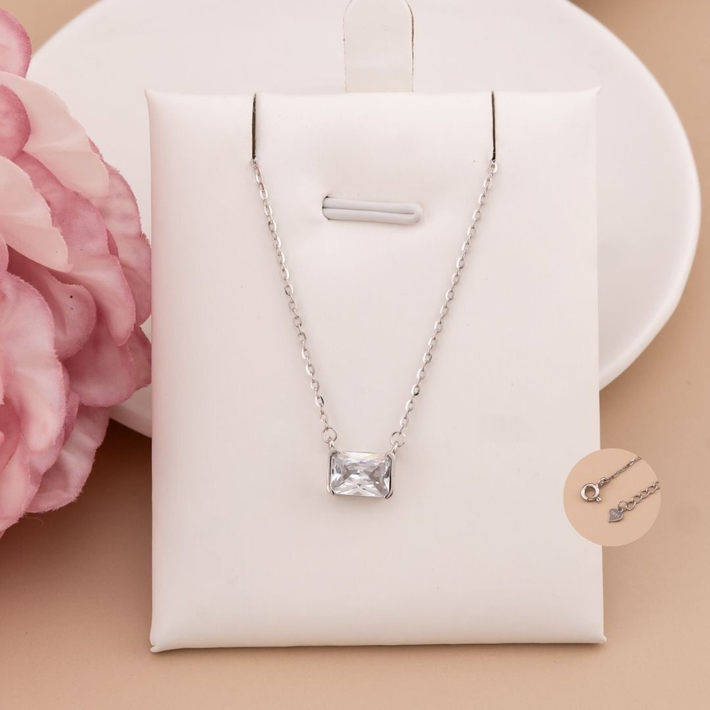 Cadena de zircon plata 925 plat