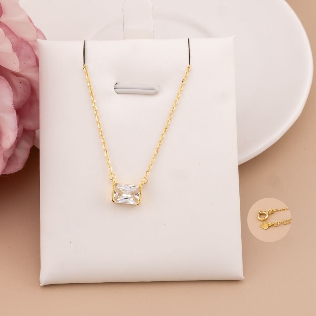 Cadena de zircon plata 925