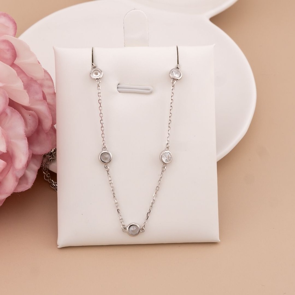 Cadena con zirconias plata 925 plat