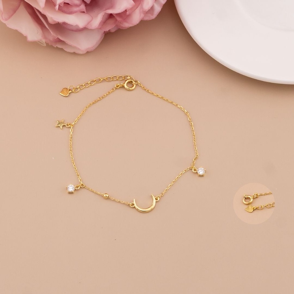 Pulsera de luna con colgantes plata 925