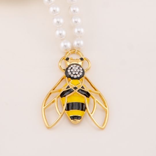 Collar chunky de abeja baño 18k