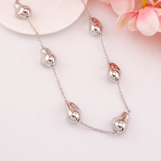 Collar solido baño 18k plat
