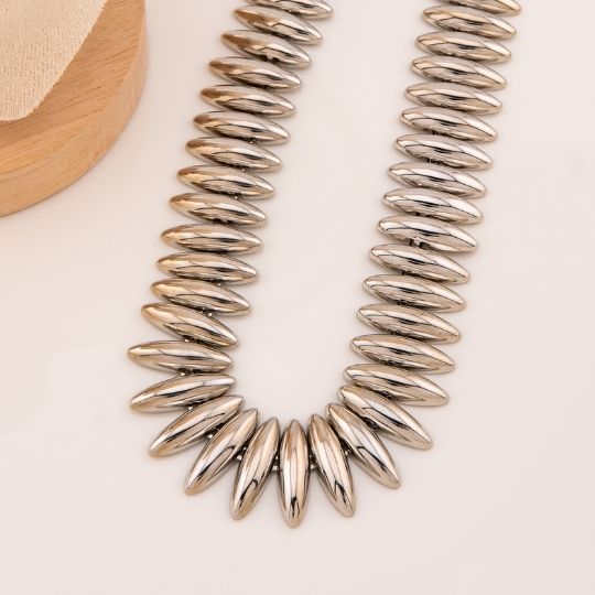 Collar chunky solido baño 18k plat