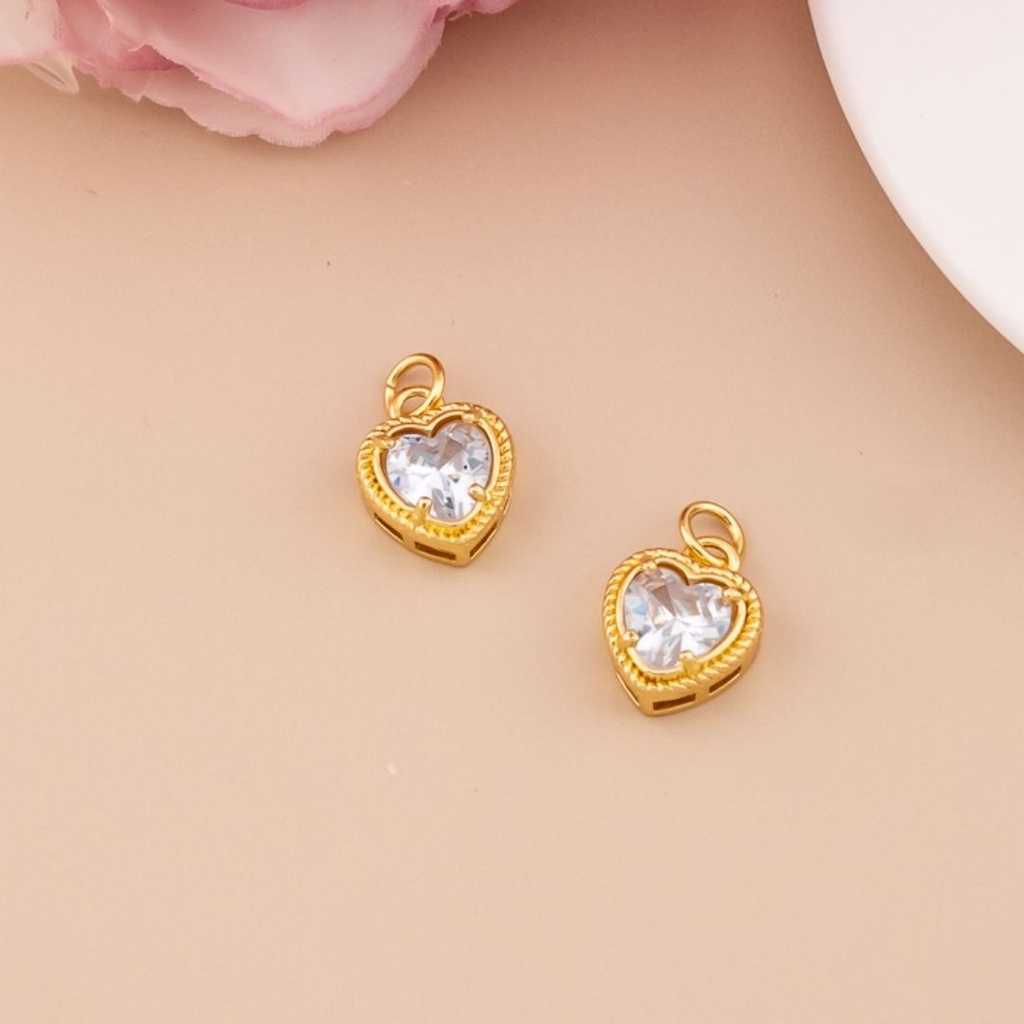 Dije de corazon baño 18k AB